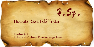 Holub Szilárda névjegykártya